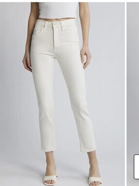 Mother The Tomcat High
Waisted Ankle Jeans in Cream
Puffs size 25